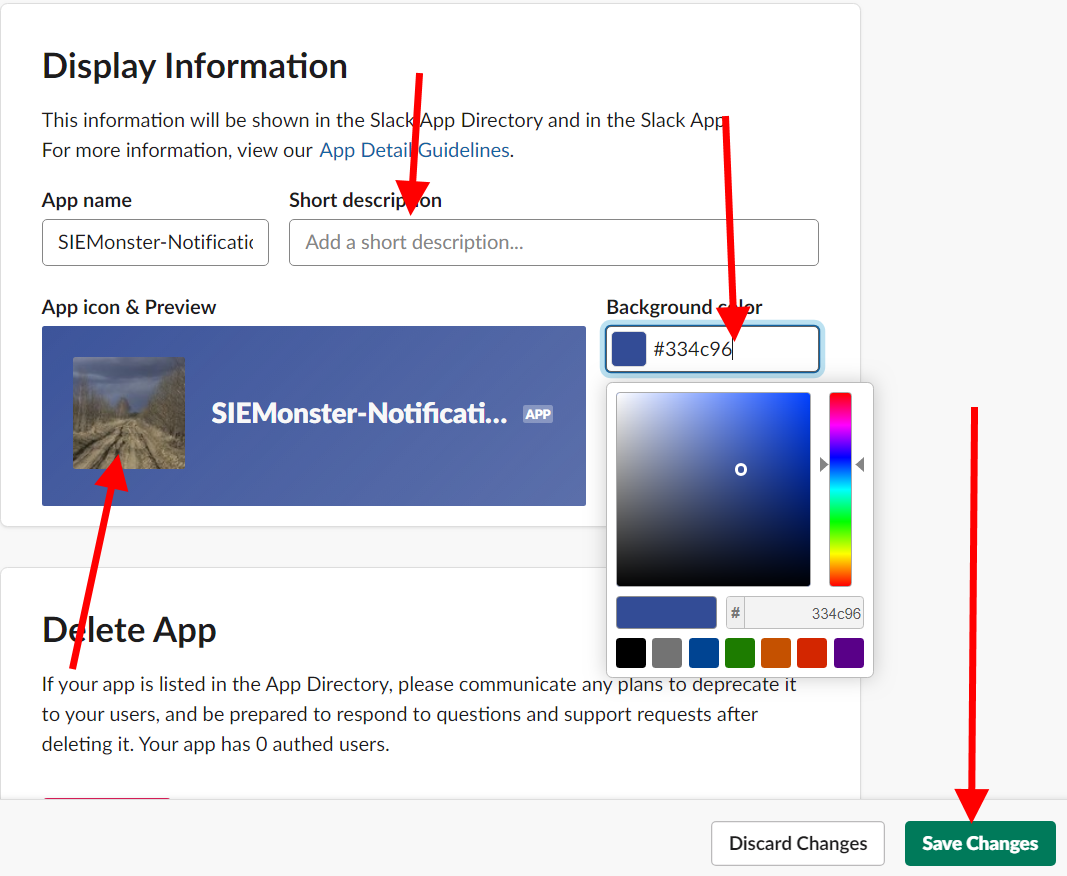 Slack configuration